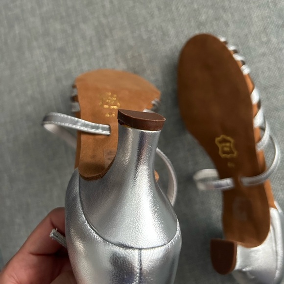 Anna Kern ballroom dance shoes silver size 6.5 - Picture 9 of 15